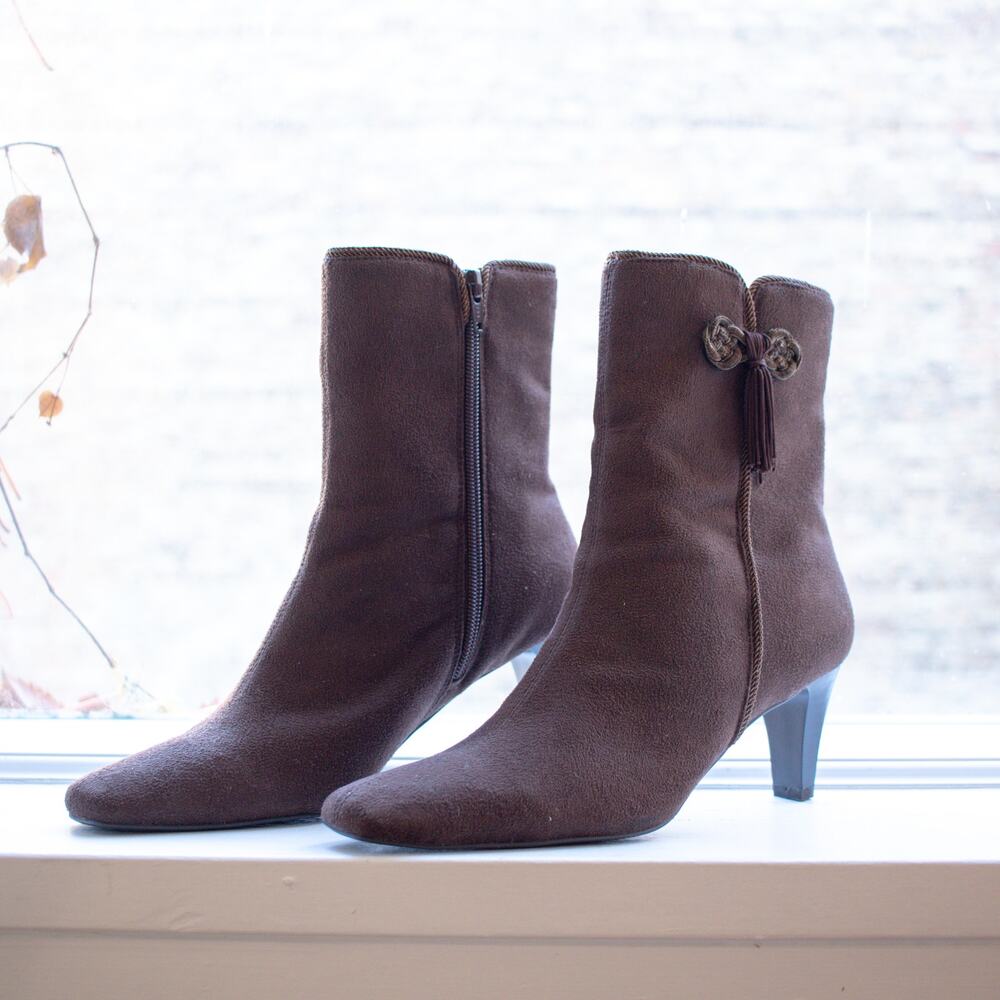 Studio Works Brown Ankle Boots Size 9